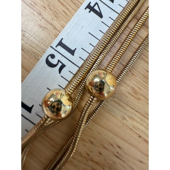 Alfani Gold-Tone Multi-Strand Ball Station Lariat Necklace - Picture 11 of 11